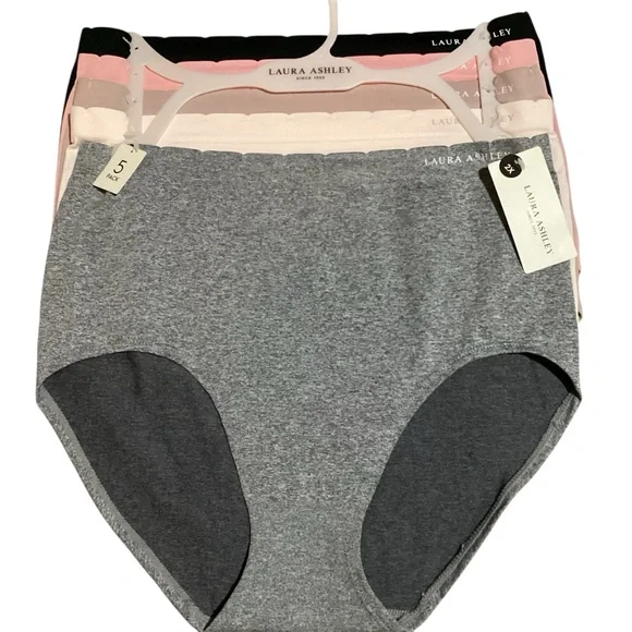 Laura Ashley Panties Briefs Underwear Lingerie Poly Nylon Spandex Plus Size 2X - Picture 1 of 8